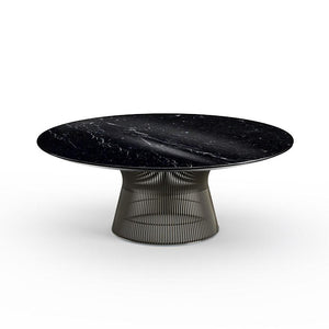 Platner Bronze 42" Coffee Table Coffee Tables Knoll Satin Finish Nero Marquina Marble Top: Black + $2102.00 