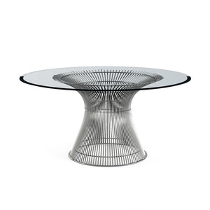 Platner Dining Table - 60 Inch Dining Tables Knoll Polished Nickel 