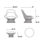 Platner Ottoman ottomans Knoll 