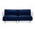 Pop Outdoor Two-Seater Sofa Sofa Kartell Transparent Blue-Sunbrella 