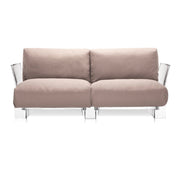 Pop Outdoor Two-Seater Sofa Sofa Kartell Transparent Dove-Sunbrella 