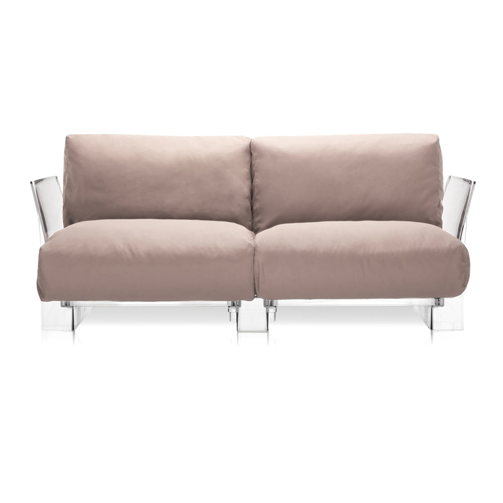 Pop Outdoor Two-Seater Sofa Sofa Kartell Transparent Dove-Sunbrella 