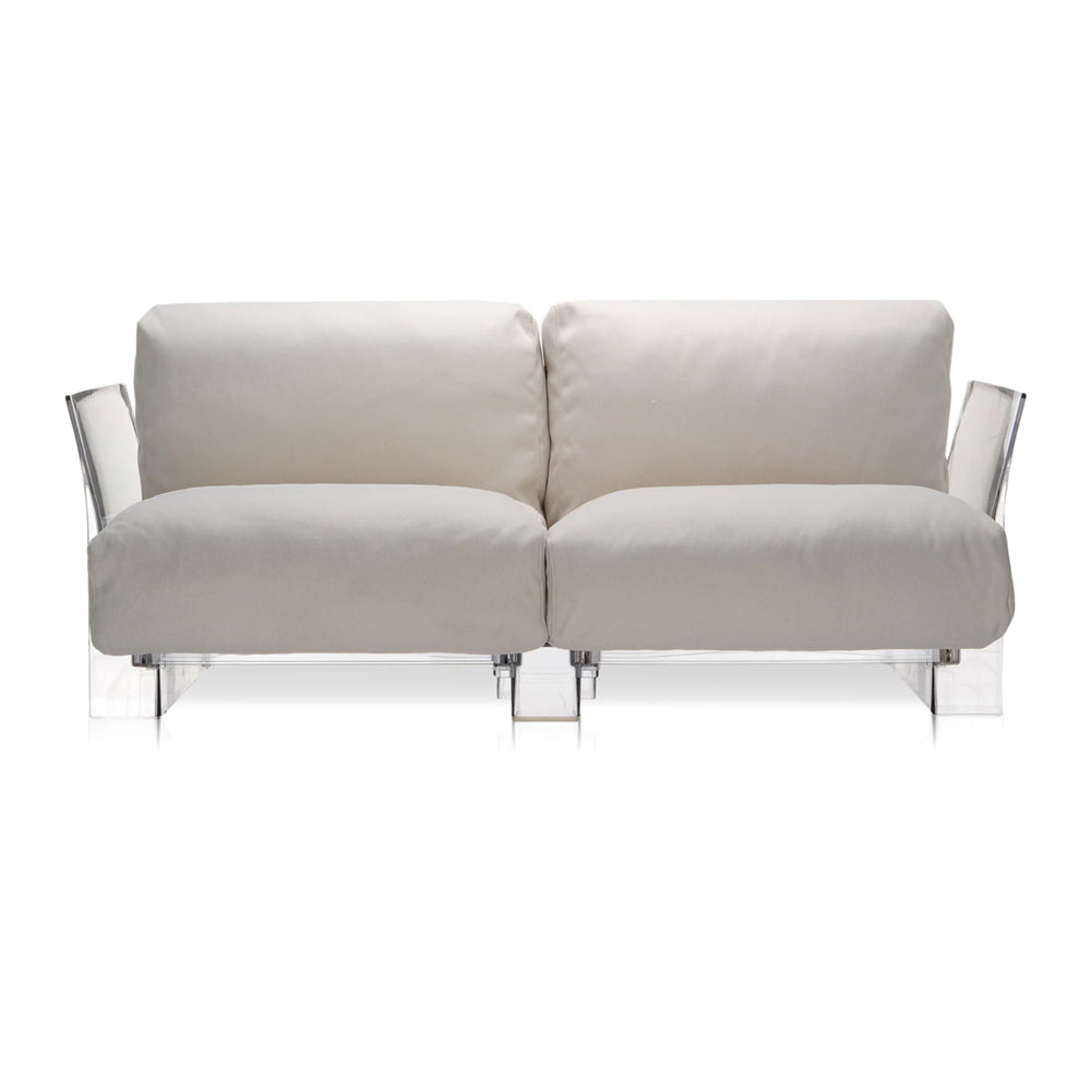 Pop Outdoor Two-Seater Sofa Sofa Kartell Transparent Ecru-Sunbrella 