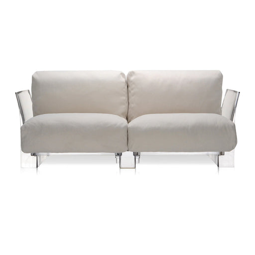 Pop Outdoor Two-Seater Sofa Sofa Kartell Transparent Ecru-Sunbrella 