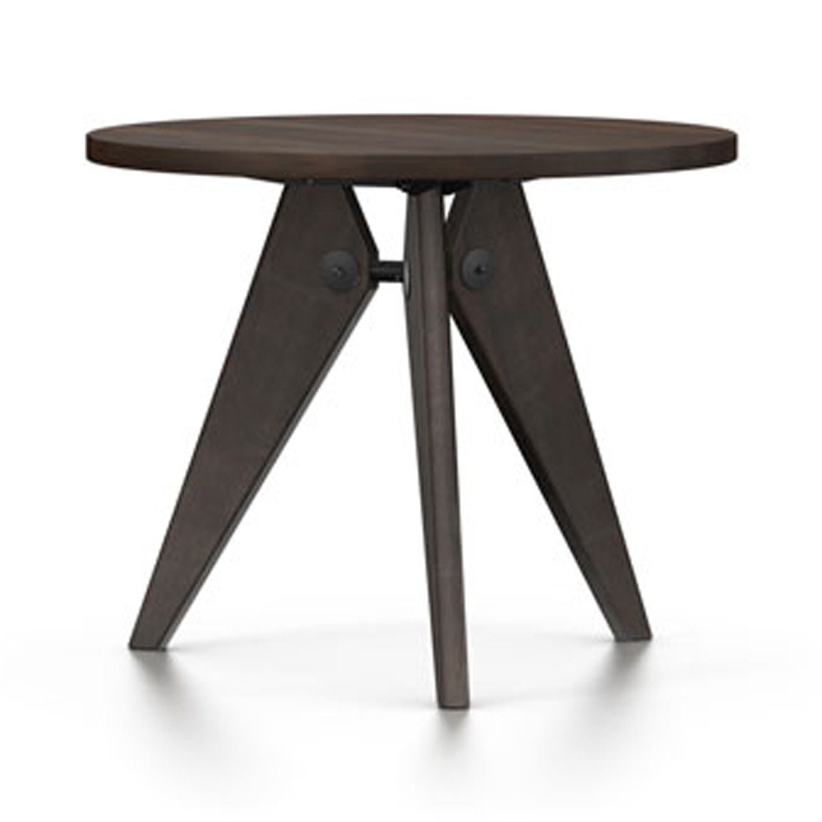 Prouvé Quéridon Table Dining Tables Vitra 35.5''- Dia Smoked Oak 