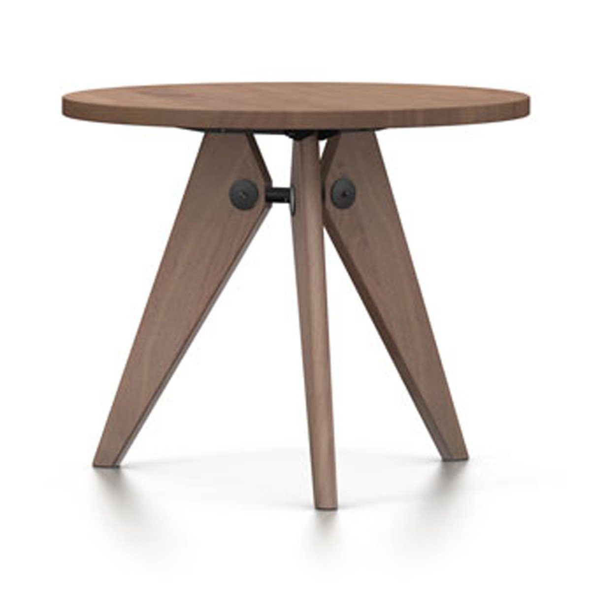 Prouvé Quéridon Table Dining Tables Vitra 35.5''- Dia American Walnut 