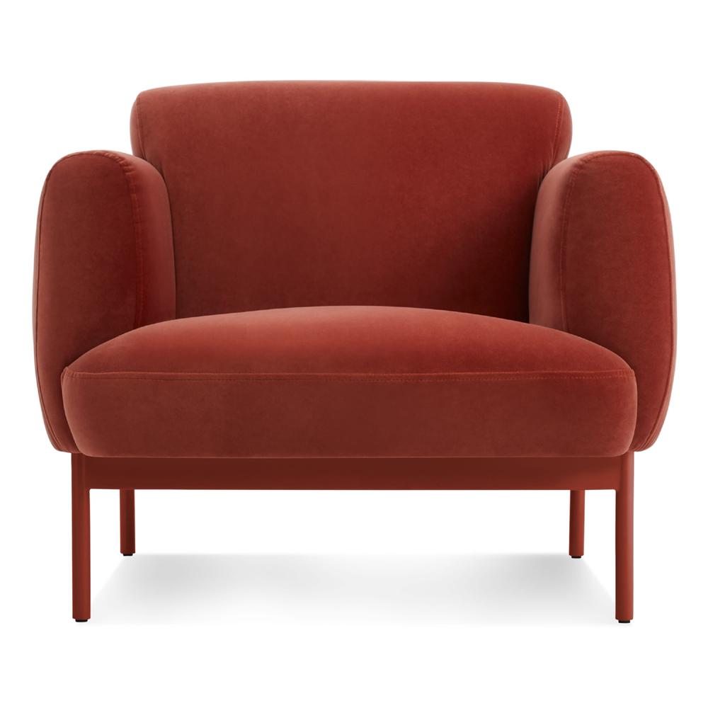 Puff Puff Lounge Chair lounge chair BluDot Tomato Velvet 