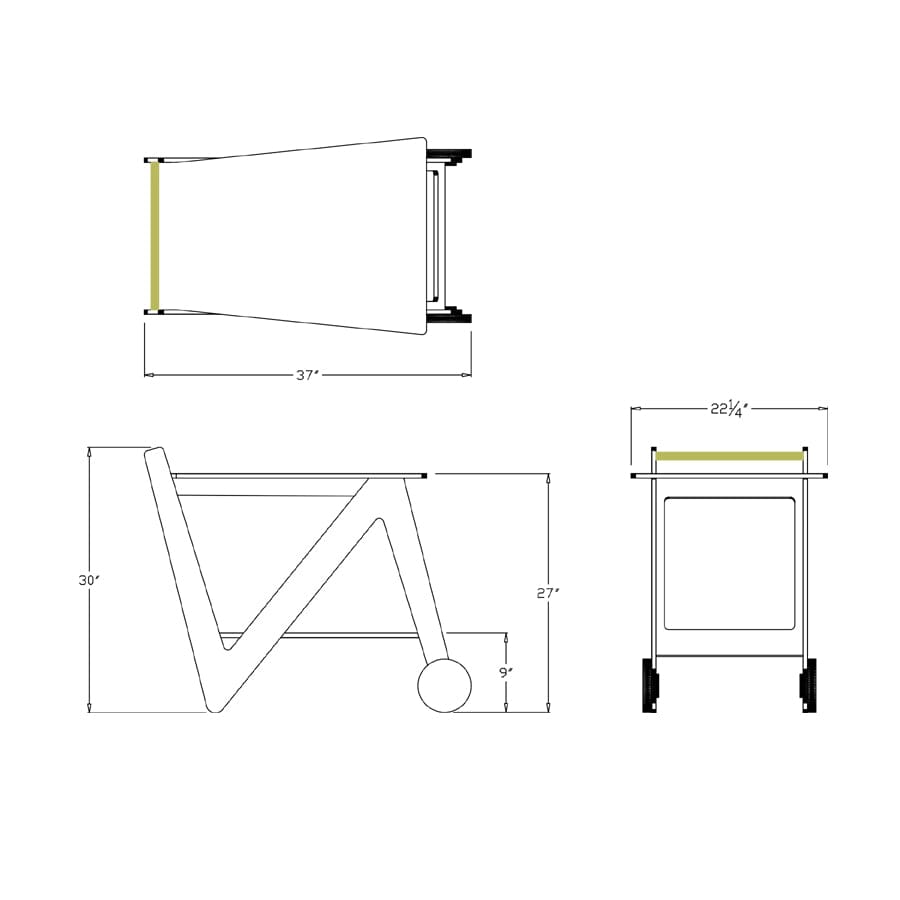 Rapson Bar Cart Accessories Loll Designs 