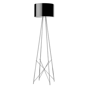 Ray Floor Lamp Floor Lamps Flos F2 Glossy Black Halogen