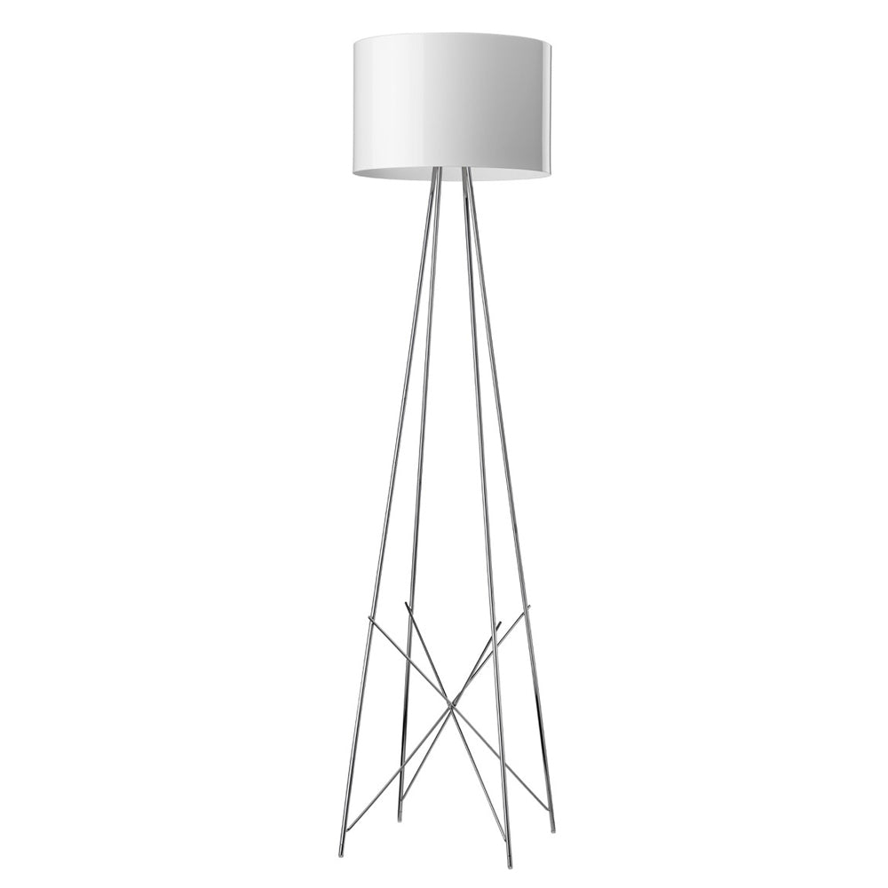 Ray Floor Lamp Floor Lamps Flos F2 Glossy White Halogen