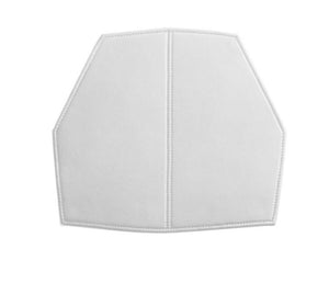 Real Good Chair Seat Pad Side/Dining BluDot White Leather 