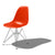 Eames Molded Plastic Side Chair-Wire Base / DSR Side/Dining herman miller Trivalent Chrome Base Frame Finish + $50.00 Red Orange Seat and Back Standard Glide