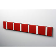 Knax Horizontal Colored Coat Hook Coat Hooks Loca 6 hooks Aluminum Imperial Red