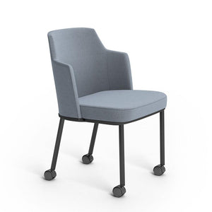 Remix Side Chair Side/Dining Knoll Hard Casters Slate 
