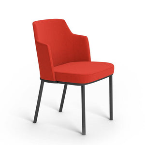 Remix Side Chair Side/Dining Knoll Glides Red 