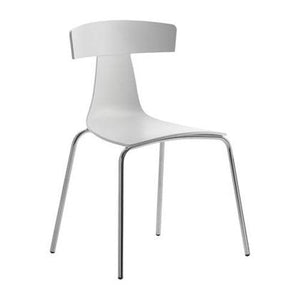 Remo Chair Chairs Plank White with chrome legs 