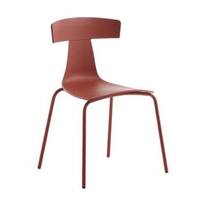 Remo Chair Chairs Plank Coral Red with matching powder-coated legs 