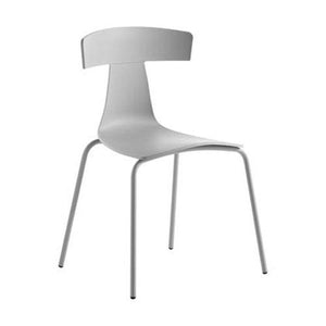 Remo Chair Chairs Plank Signal Grey with matching powder-coated legs 