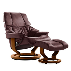 Reno Chair and Ottoman With Classic Base Office Chair Stressless 
