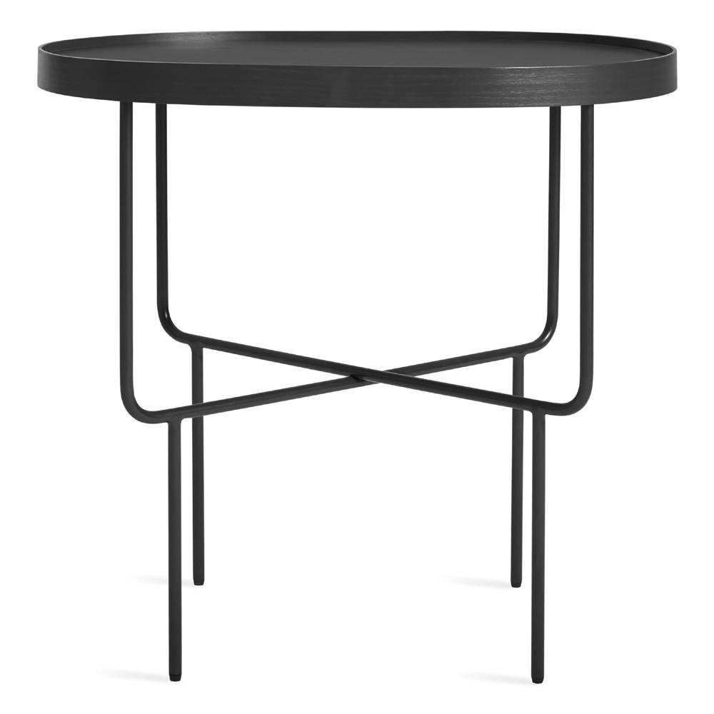 Roundhouse Tall Side Table Side Table BluDot Black on Oak 