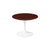 Saarinen 20-Inch Round Low Side Table side/end table Knoll White Reff Dark Cherry 