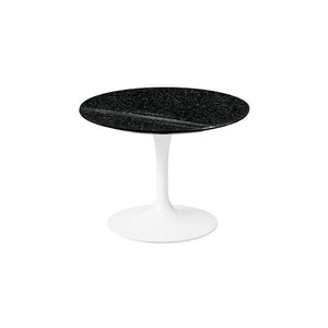 Saarinen 20-Inch Round Low Side Table side/end table Knoll White Black Andes, Granite 