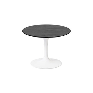 Saarinen 20-Inch Round Low Side Table side/end table Knoll White Ebonized Walnut 