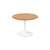 Saarinen 20-Inch Round Low Side Table side/end table Knoll White Light Oak 