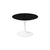 Saarinen 20-Inch Round Low Side Table side/end table Knoll White Black laminate, Satin finish 