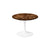 Saarinen 20-Inch Round Low Side Table side/end table Knoll White Espresso marble, Satin finish 