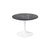 Saarinen 20-Inch Round Low Side Table side/end table Knoll White Grigio Marquina marble, Satin finish 