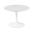 Saarinen 20-Inch Round Low Side Table side/end table Knoll White White laminate, Satin finish 