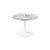 Saarinen 20-Inch Round Low Side Table side/end table Knoll White Arabescato marble, Shiny finish 