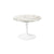 Saarinen 20-Inch Round Low Side Table side/end table Knoll White Calacatta marble, Shiny finish 