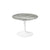 Saarinen 20-Inch Round Low Side Table side/end table Knoll White Grey marble, Shiny finish 