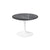 Saarinen 20-Inch Round Low Side Table side/end table Knoll White Grigio Marquina marble, Shiny finish 