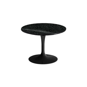 Saarinen 20-Inch Round Low Side Table side/end table Knoll Black Black Andes, Granite 