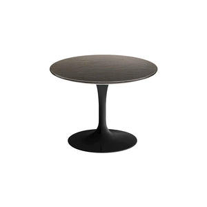 Saarinen 20-Inch Round Low Side Table side/end table Knoll Black Slate, Natural 