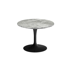 Saarinen 20-Inch Round Low Side Table side/end table Knoll Black Grey marble, Satin finish 