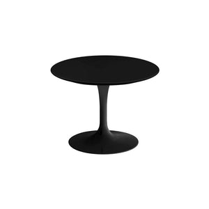 Saarinen 20-Inch Round Low Side Table side/end table Knoll Black Black laminate, Satin finish 