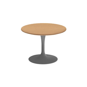 Saarinen 20-Inch Round Low Side Table side/end table Knoll Grey Light Oak 