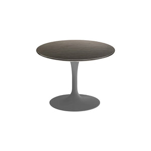 Saarinen 20-Inch Round Low Side Table side/end table Knoll Grey Ebonized Walnut 