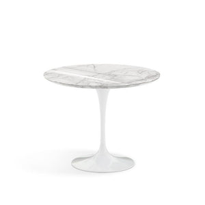Saarinen 35" Round Dining Table Dining Tables Knoll White Calacatta marble, Shiny finish 
