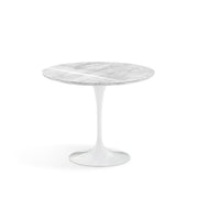 Saarinen 35" Round Dining Table Dining Tables Knoll White Carrara marble, Shiny finish 
