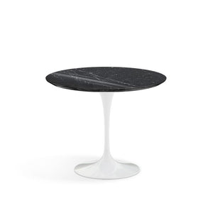 Saarinen 35" Round Dining Table Dining Tables Knoll White Nero Marquina marble, Shiny finish 