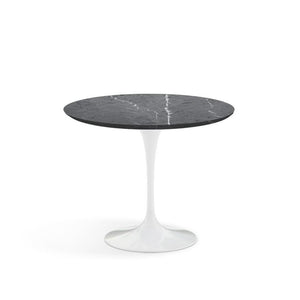 Saarinen 35" Round Dining Table Dining Tables Knoll White Grigio Marquina marble, Shiny finish 