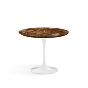 Saarinen 35" Round Dining Table Dining Tables Knoll White Espresso marble, Shiny finish 
