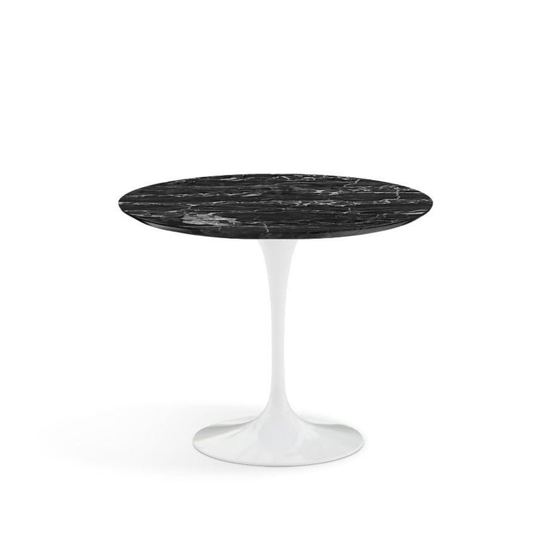 Saarinen 35" Round Dining Table Dining Tables Knoll White Portoro marble, Shiny finish 