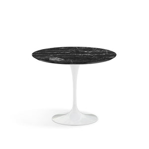 Saarinen 35" Round Dining Table Dining Tables Knoll White Portoro marble, Shiny finish 