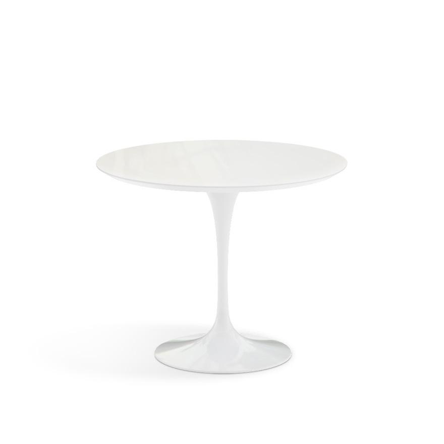 Saarinen 35&quot; Round Dining Table Dining Tables Knoll White Vetro Bianco 